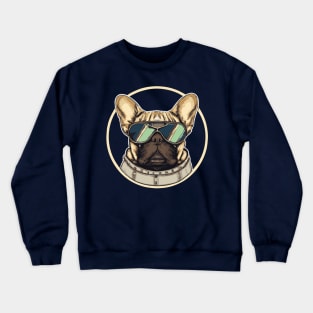 French Bulldog Pilot Dog Lover Frenchie Crewneck Sweatshirt